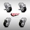Service Caster 3.5 Inch SS Black Polyurethane Wheel Swivel Bolt Hole Caster Set with 2 Brake SCC-SSBH20S3514-PPUB-BLK-TLB-2-S-2 - alternate 3